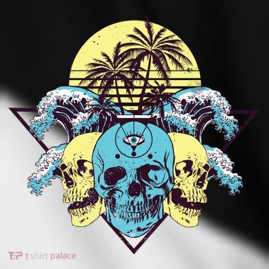 Tropical Skulls Toddler Fine Jersey T-Shirt