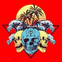 Tropical Skulls Santa Hat thumb 1
