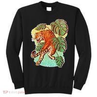 Tropical Tiger Tattoo Design Sweatshirt thumb 0