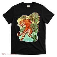 Tropical Tiger Tattoo Design T-Shirt thumb 0