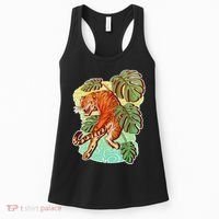Tropical Tiger Tattoo Design Women's Tank Top thumb 0