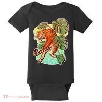 Tropical Tiger Tattoo Design Baby Bodysuit thumb 0