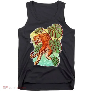 Tropical Tiger Tattoo Design Tank Top