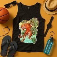 Tropical Tiger Tattoo Design Tank Top thumb 4