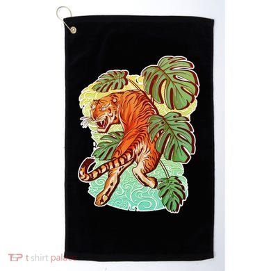 Tropical Tiger Tattoo Design Golf Towel
