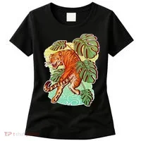 Tropical Tiger Tattoo Design Women's T-Shirt thumb 0