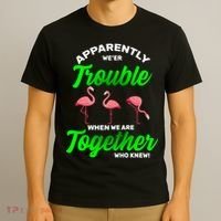 Trouble Flamingo When We Are Together Who Knew T-Shirt thumb 3