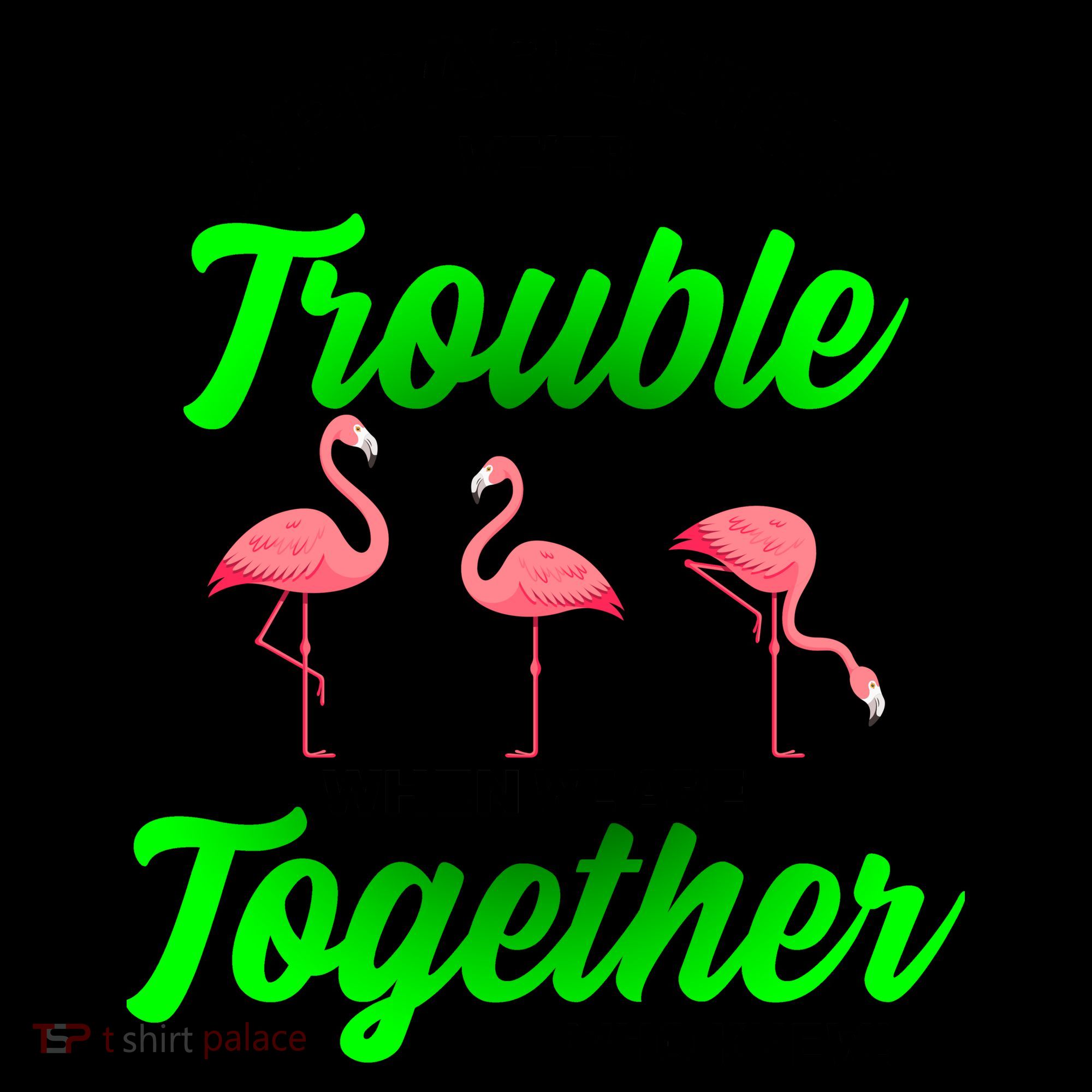 Trouble Flamingo When We Are Together Who Knew Coffee Mug