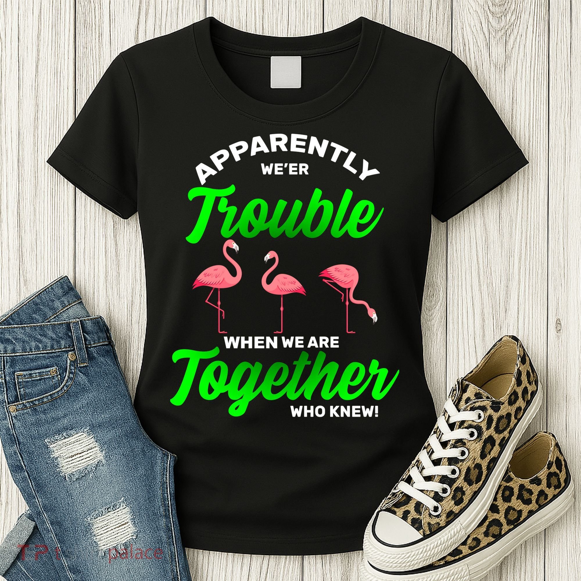 Trouble Flamingo When We Are Together Who Knew Women's T-Shirt