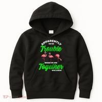 Trouble Flamingo When We Are Together Who Knew Kids Hoodie thumb 0