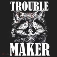Trouble Maker Funny Raccoon Women's Sweatshirt thumb 2