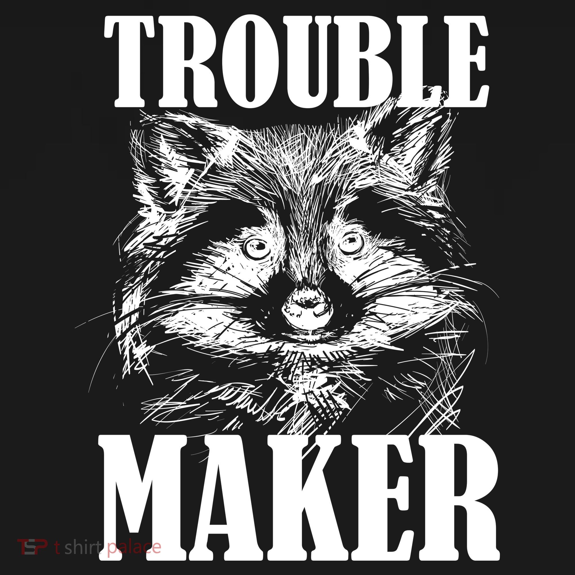 Trouble Maker Funny Raccoon Coaster