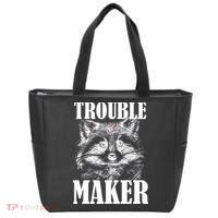 Trouble Maker Funny Raccoon Tote Bag thumb 0