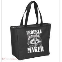 Trouble Maker Funny Raccoon Tote Bag thumb 2