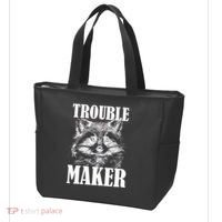 Trouble Maker Funny Raccoon Tote Bag thumb 3