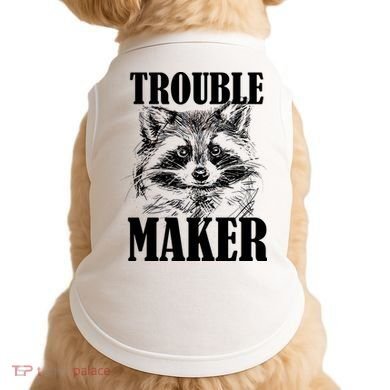 Trouble Maker Funny Raccoon Doggie Tank