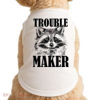 Trouble Maker Funny Raccoon Doggie Tank thumb 0