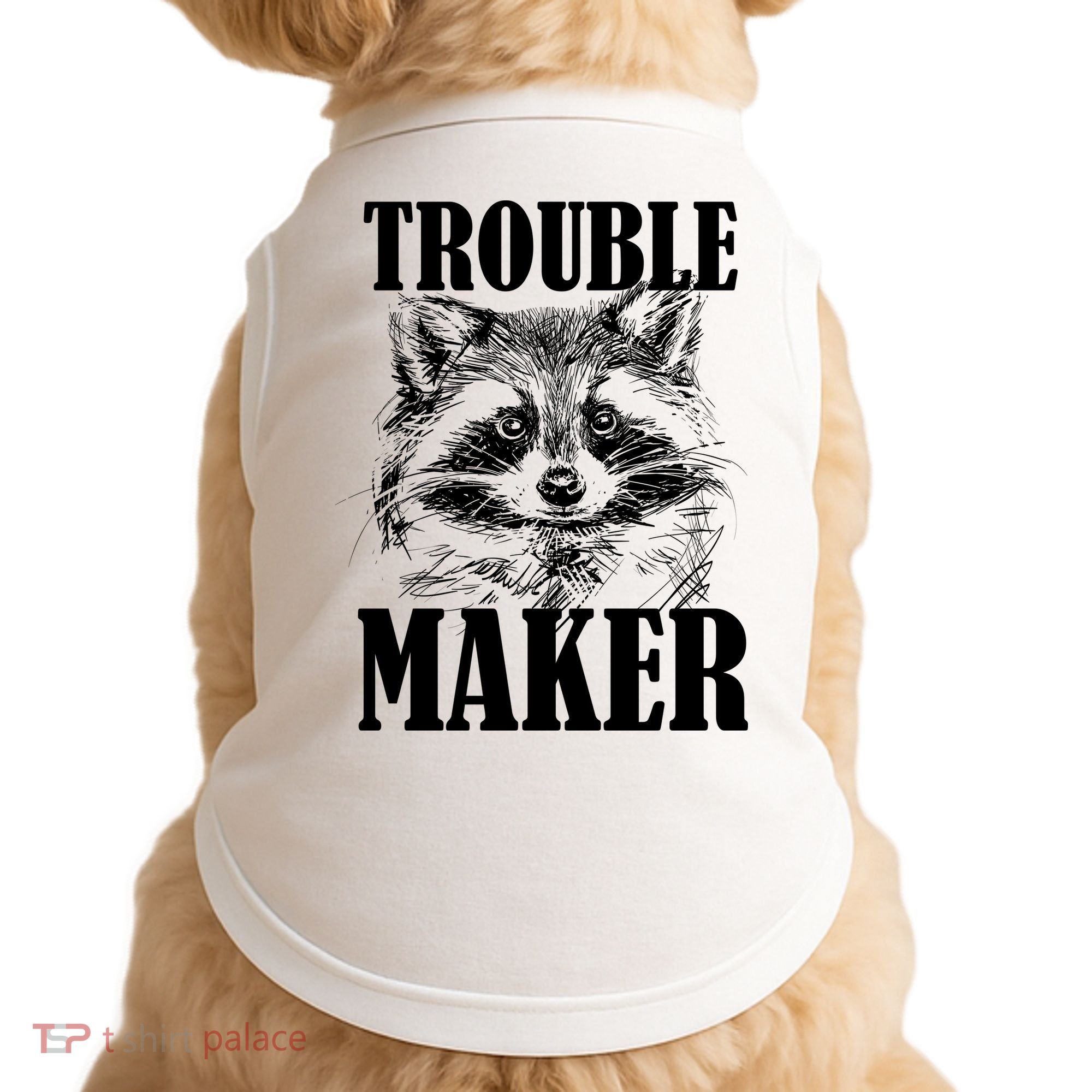 Trouble Maker Funny Raccoon Doggie Tank
