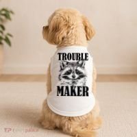 Trouble Maker Funny Raccoon Doggie Tank thumb 2
