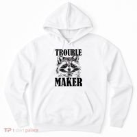 Trouble Maker Funny Raccoon Hoodie thumb 0