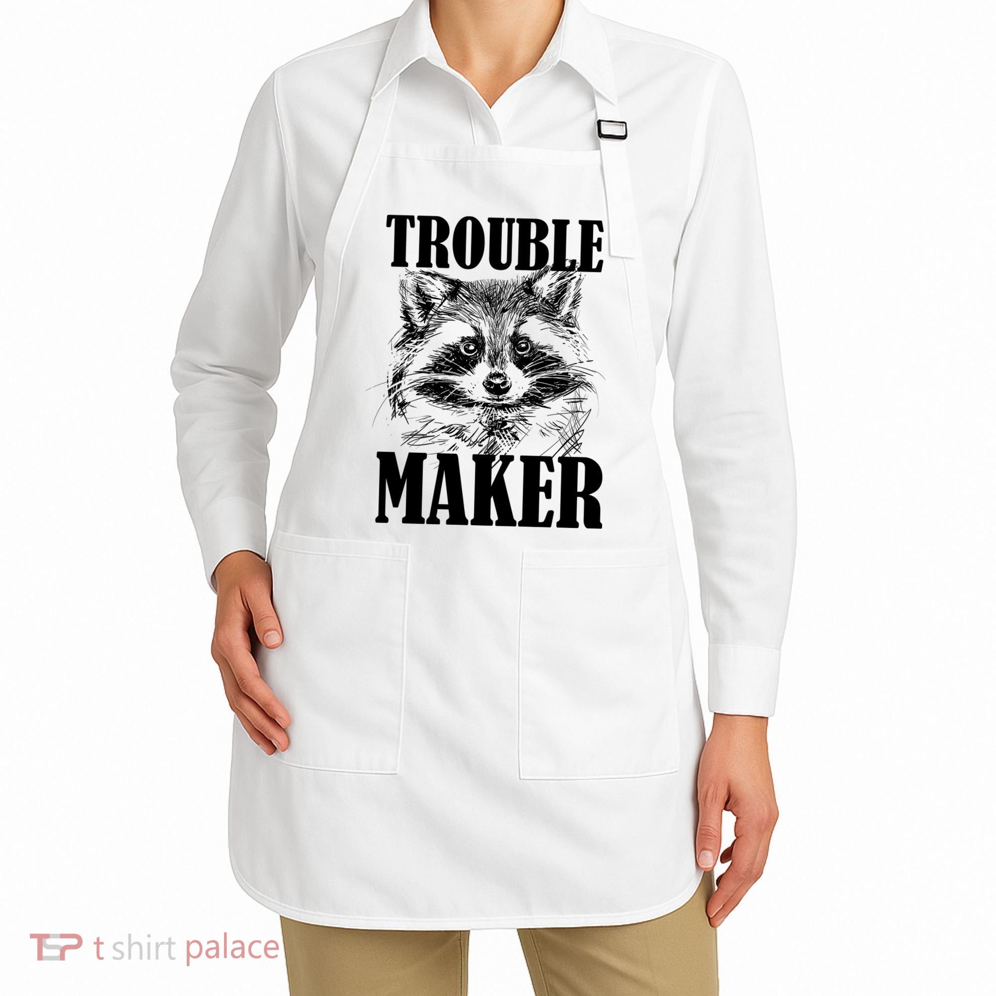 Trouble Maker Funny Raccoon Apron