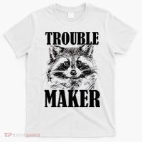 Trouble Maker Funny Raccoon T-Shirt thumb 0