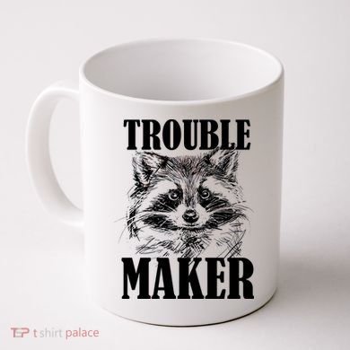 Trouble Maker Funny Raccoon Coffee Mug