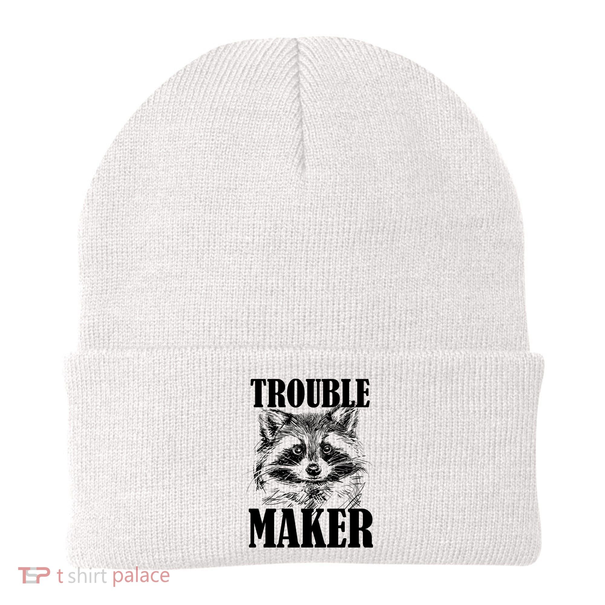 Trouble Maker Funny Raccoon Beanie