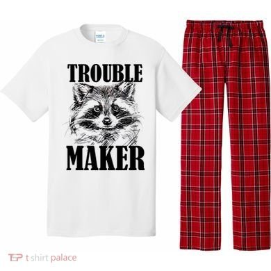 Trouble Maker Funny Raccoon Pajama Set