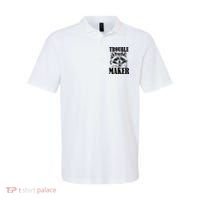 Trouble Maker Funny Raccoon Polo thumb 0