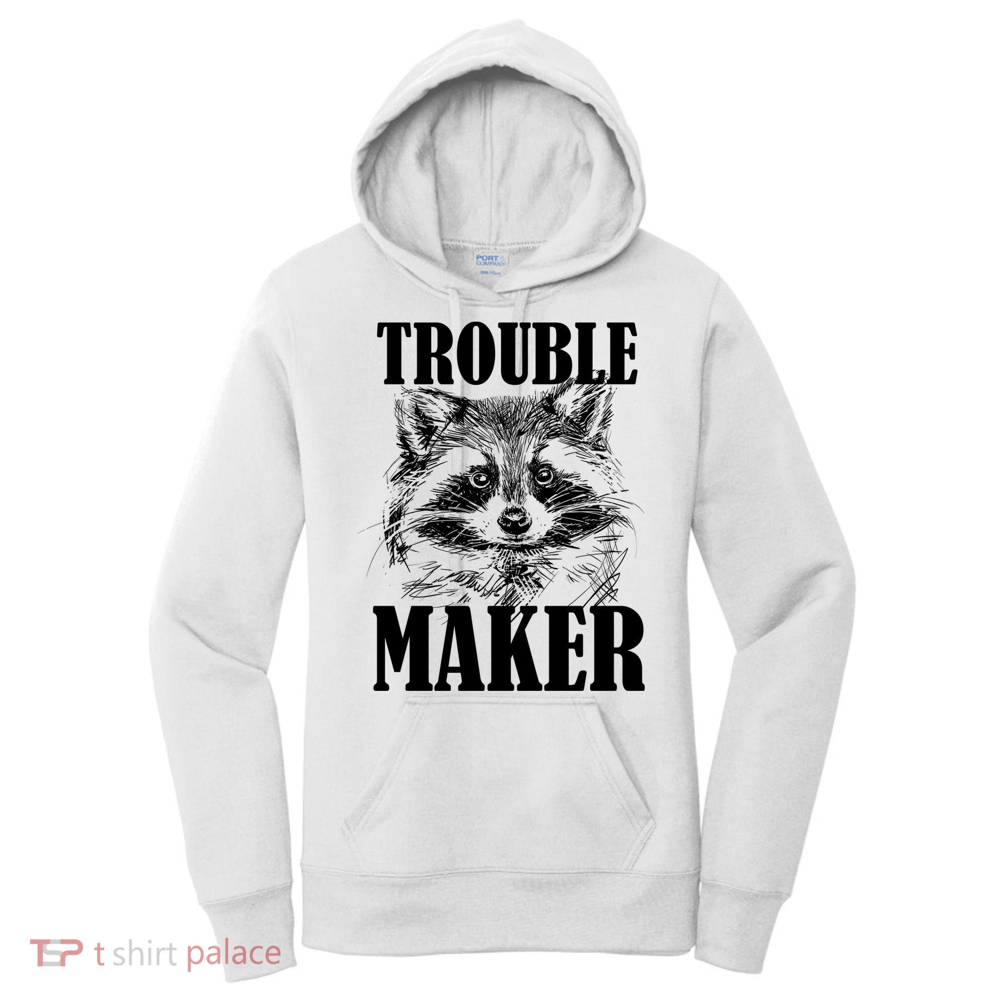 Trouble Maker Funny Raccoon Women's Hoodie