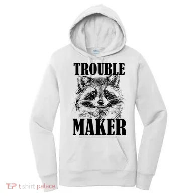 Trouble Maker Funny Raccoon Women's Hoodie