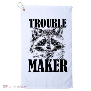 Trouble Maker Funny Raccoon Golf Towel