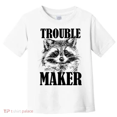 Trouble Maker Funny Raccoon Toddler T-Shirt