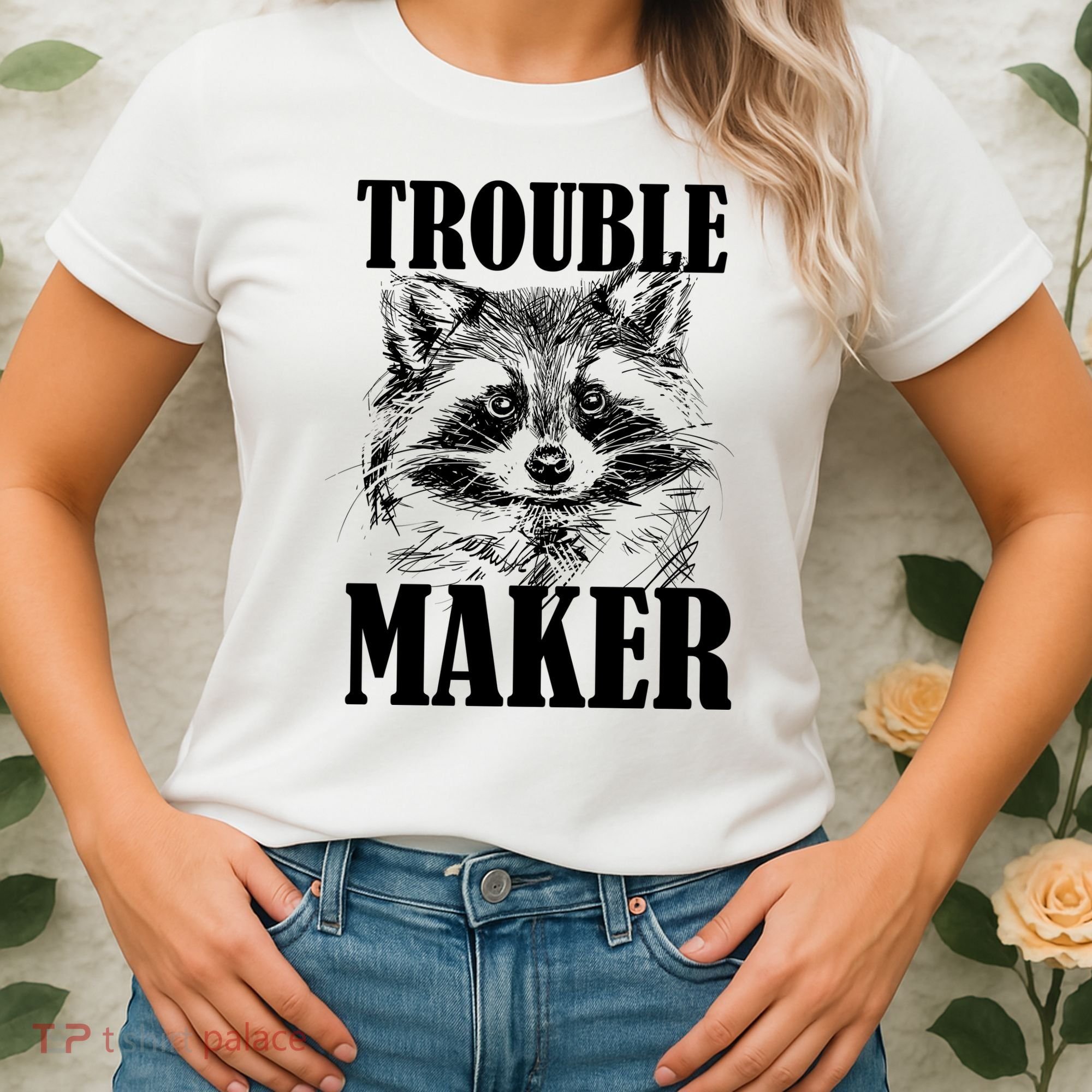 Trouble Maker Funny Raccoon Women's T-Shirt