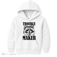 Trouble Maker Funny Raccoon Kids Hoodie thumb 0