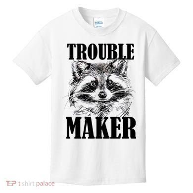 Trouble Maker Funny Raccoon Kids T-Shirt