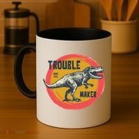 Trouble Maker T-Rex Since 1971 Coffee Mug thumb 4
