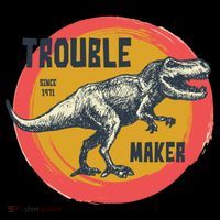 Trouble Maker T-Rex Since 1971 Women's Hoodie thumb 2