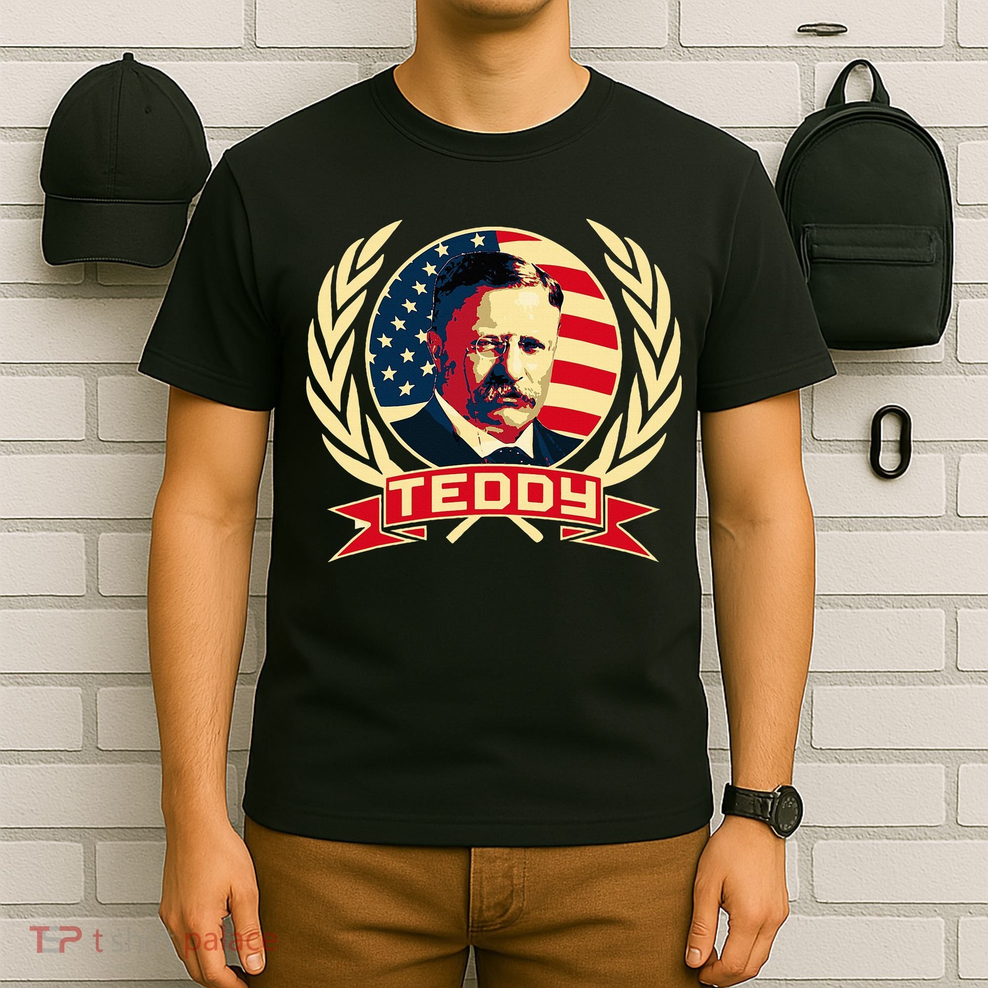Theodore Roosevelt. President Teddy. American Stars. T-Shirt