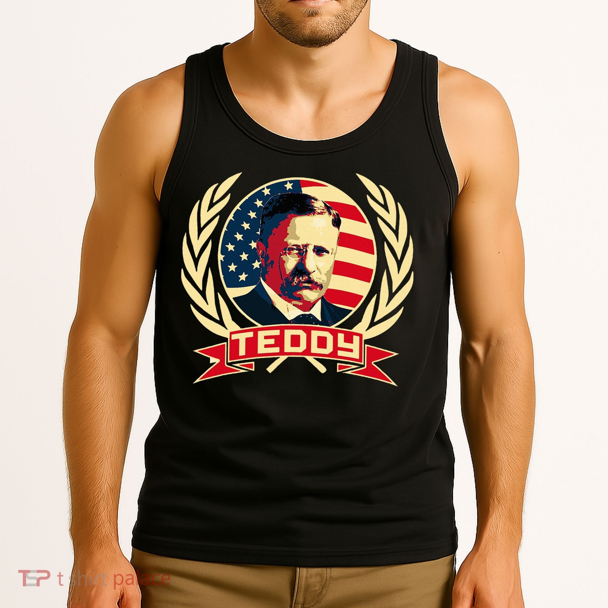 Theodore Roosevelt. President Teddy. American Stars. Tank Top