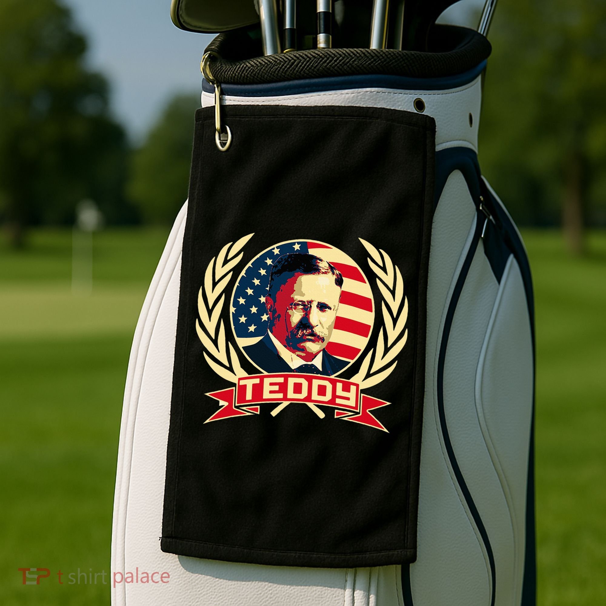 Theodore Roosevelt. President Teddy. American Stars. Golf Towel