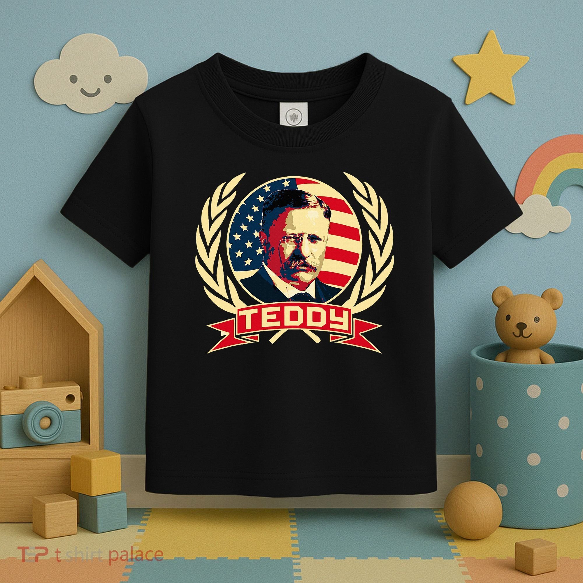 Theodore Roosevelt. President Teddy. American Stars. Toddler T-Shirt
