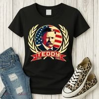 Theodore Roosevelt. President Teddy. American Stars. Women's T-Shirt thumb 3