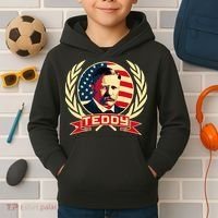 Theodore Roosevelt. President Teddy. American Stars. Kids Hoodie thumb 2