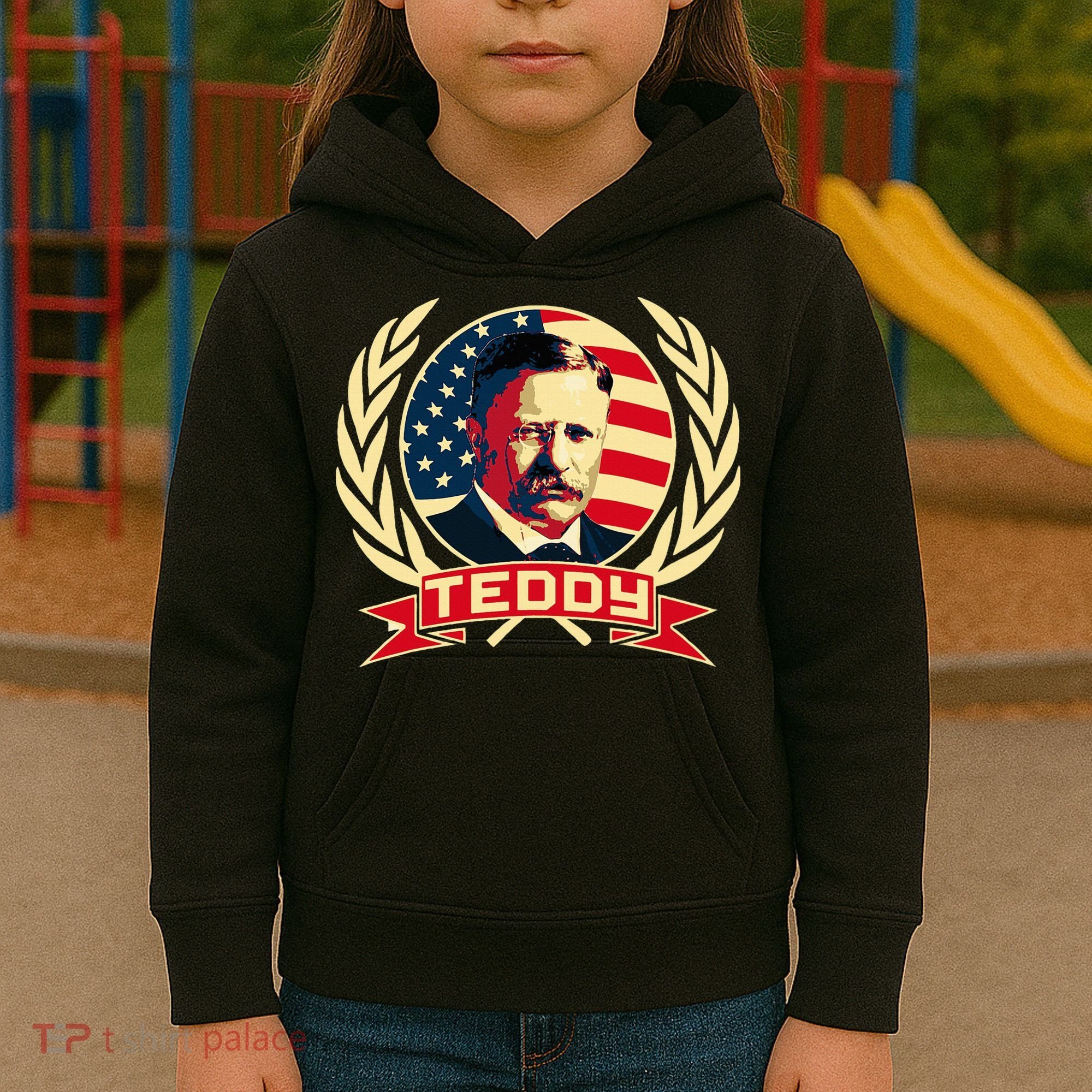 Theodore Roosevelt. President Teddy. American Stars. Kids Hoodie