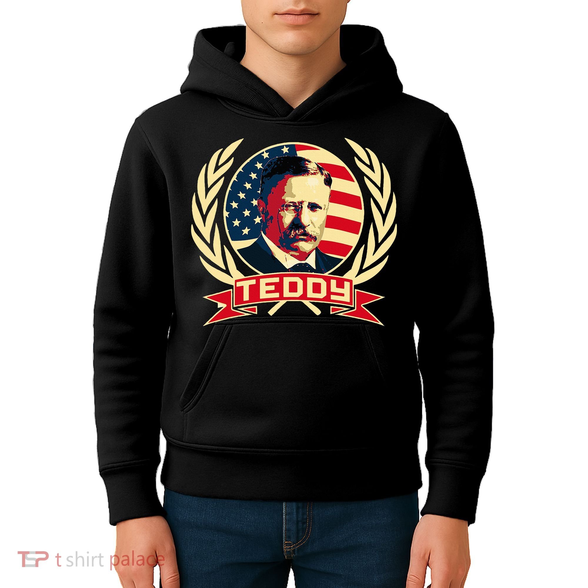 Theodore Roosevelt. President Teddy. American Stars. Kids Hoodie