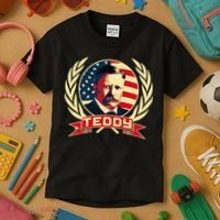 Theodore Roosevelt. President Teddy. American Stars. Kids T-Shirt thumb 3