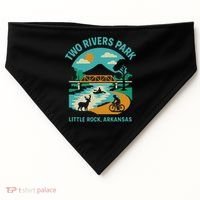 Two Rivers Park In Little Rock, Arkansas, Bridge View USA-Made Doggie Bandana thumb 0