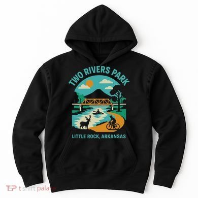 Two Rivers Park In Little Rock, Arkansas, Bridge View Hoodie